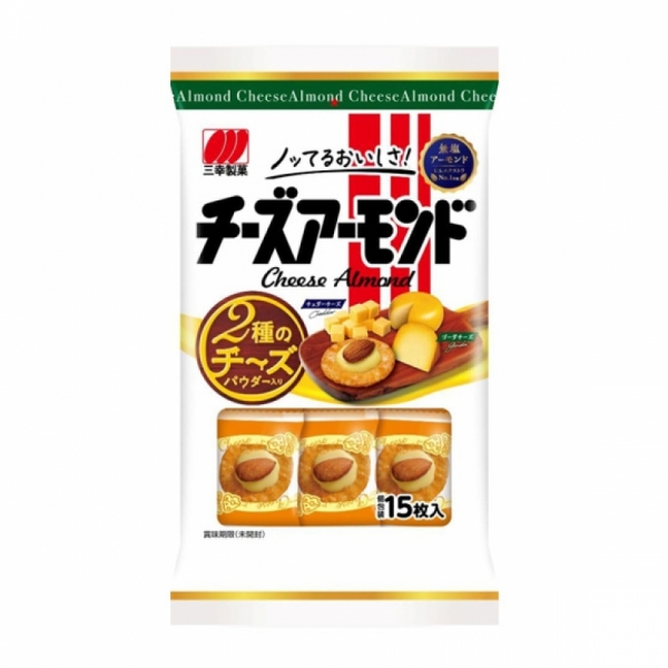 재팬홀릭의,산코제과 치즈 아몬드 15개입 사진입니다.